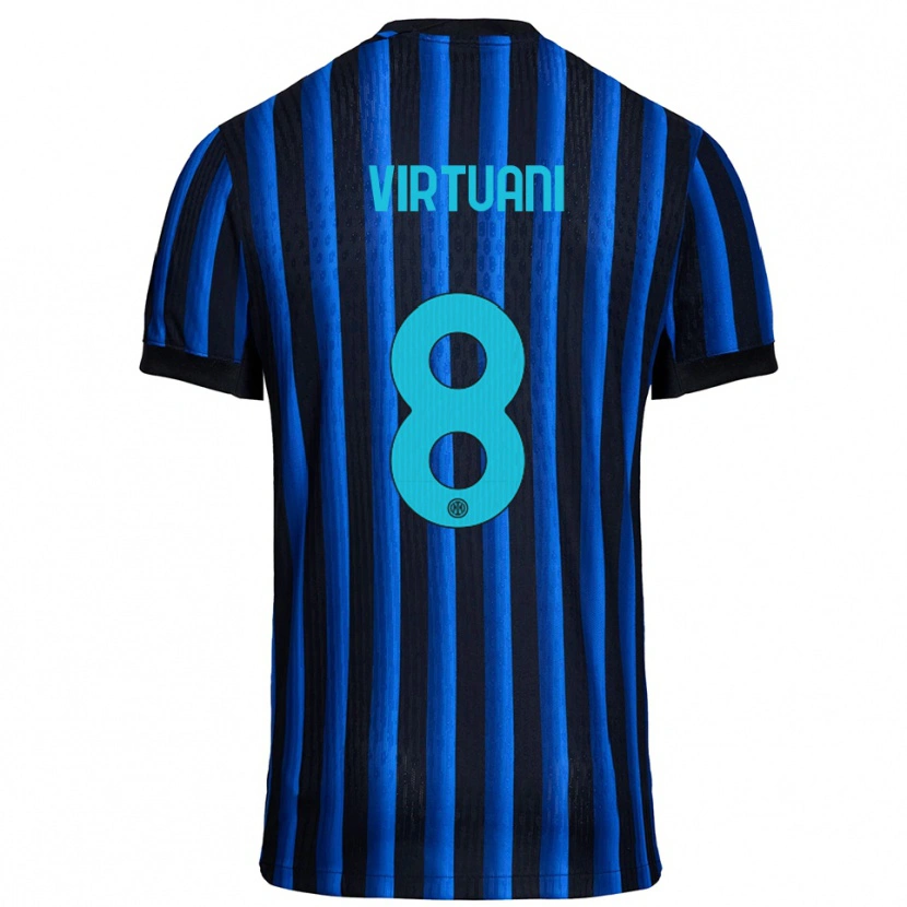 Danxen Kinder Marco Virtuani #8 Schwarz Blau Heimtrikot Trikot 2025/26 T-Shirt