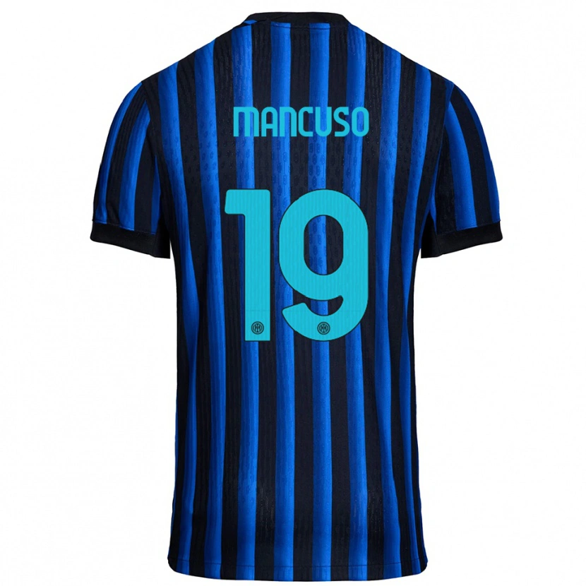 Danxen Kinder Matias Mancuso #19 Schwarz Blau Heimtrikot Trikot 2025/26 T-Shirt