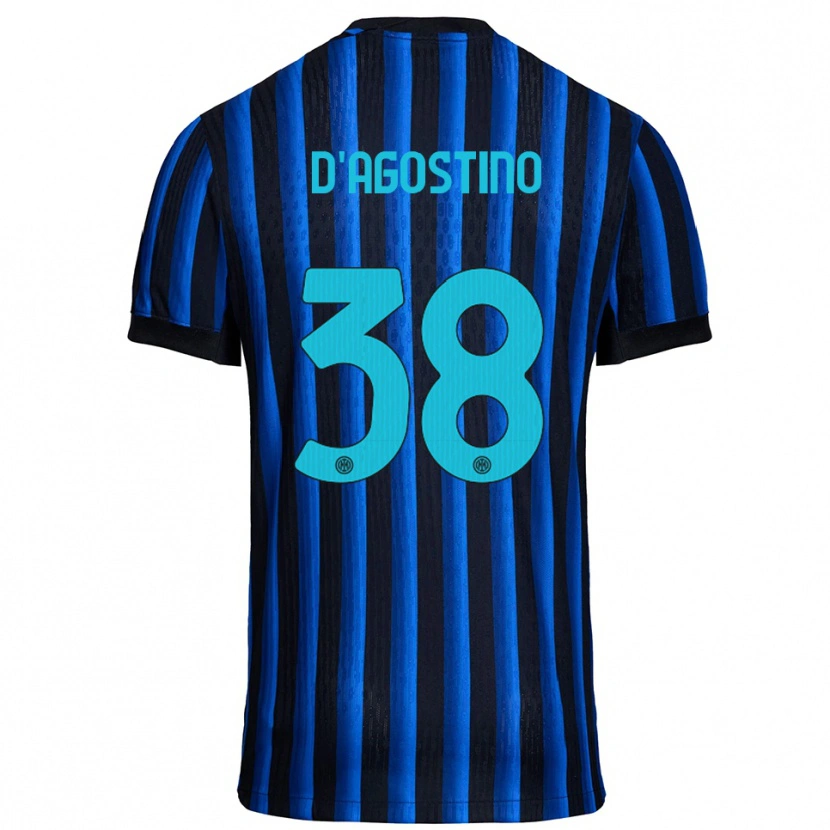 Danxen Kinder Giovanni D'agostino #38 Schwarz Blau Heimtrikot Trikot 2025/26 T-Shirt