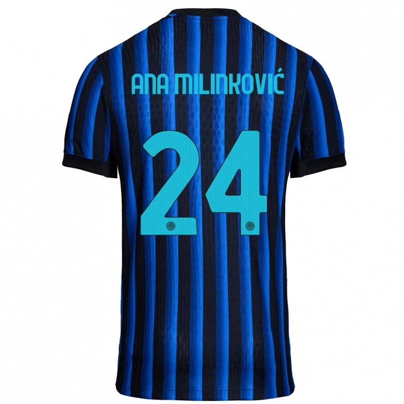 Danxen Kinder Marija Ana Milinković #24 Schwarz Blau Heimtrikot Trikot 2025/26 T-Shirt