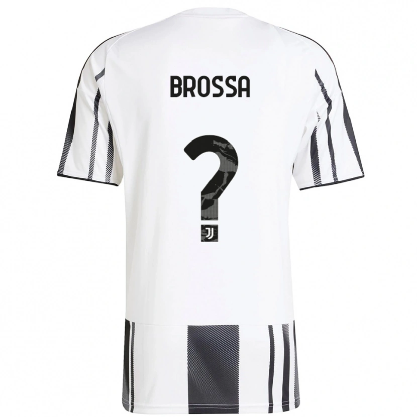 Danxen Kinder Lorenzo Brossa #0 Weiß Schwarz Heimtrikot Trikot 2025/26 T-Shirt