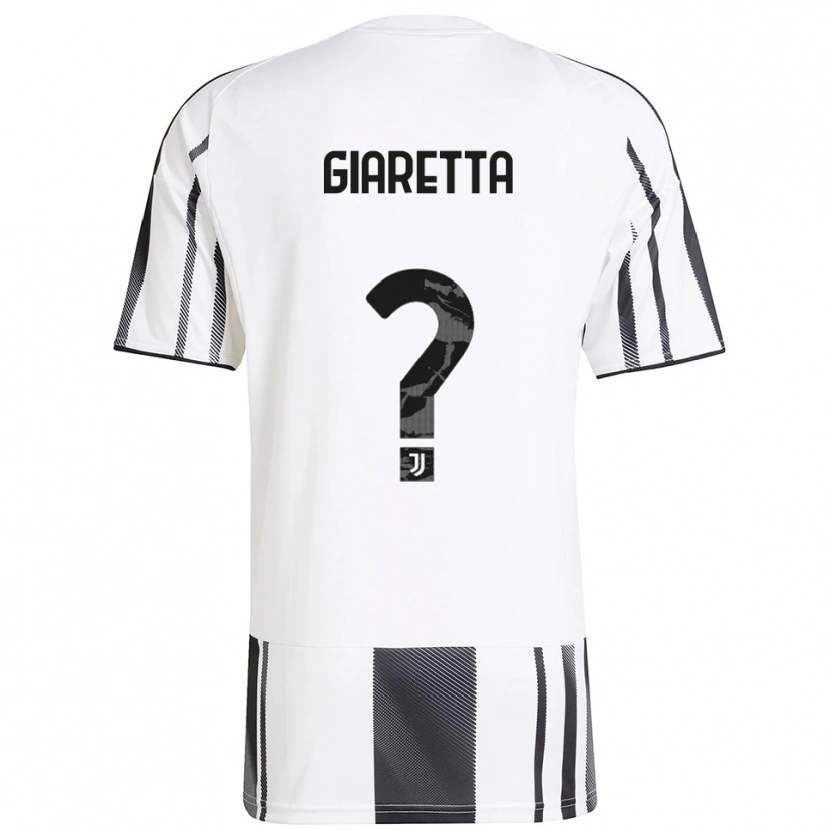 Danxen Kinder Emanuele Giaretta #0 Weiß Schwarz Heimtrikot Trikot 2025/26 T-Shirt