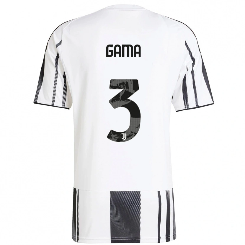 Danxen Kinder Sara Gama #3 Weiß Schwarz Heimtrikot Trikot 2025/26 T-Shirt