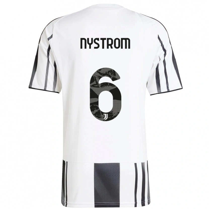 Danxen Kinder Paulina Nyström #6 Weiß Schwarz Heimtrikot Trikot 2025/26 T-Shirt