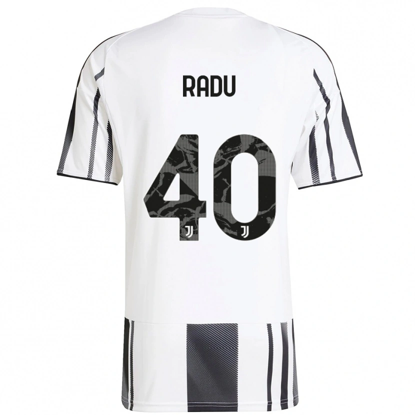 Danxen Kinder Riccardo Radu #40 Weiß Schwarz Heimtrikot Trikot 2025/26 T-Shirt