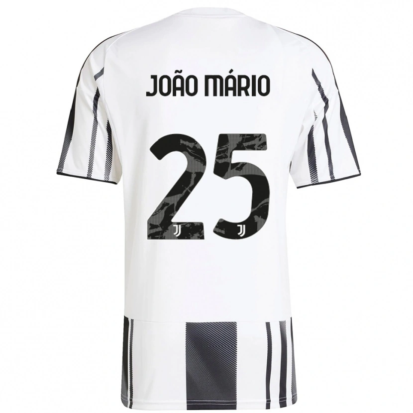 Danxen Kinder João Mário #25 Weiß Schwarz Heimtrikot Trikot 2025/26 T-Shirt