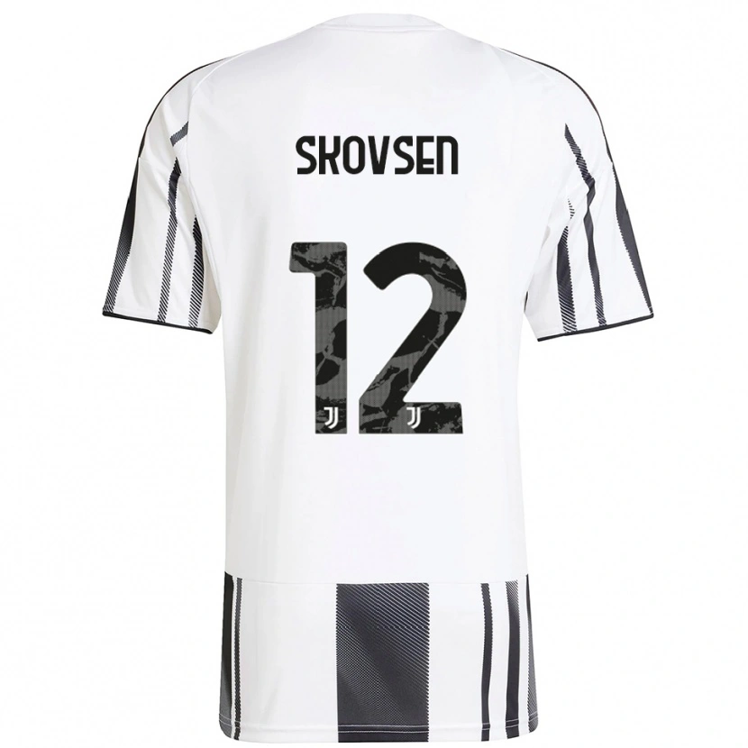 Danxen Kinder Matilde Lundorf Skovsen #12 Weiß Schwarz Heimtrikot Trikot 2025/26 T-Shirt