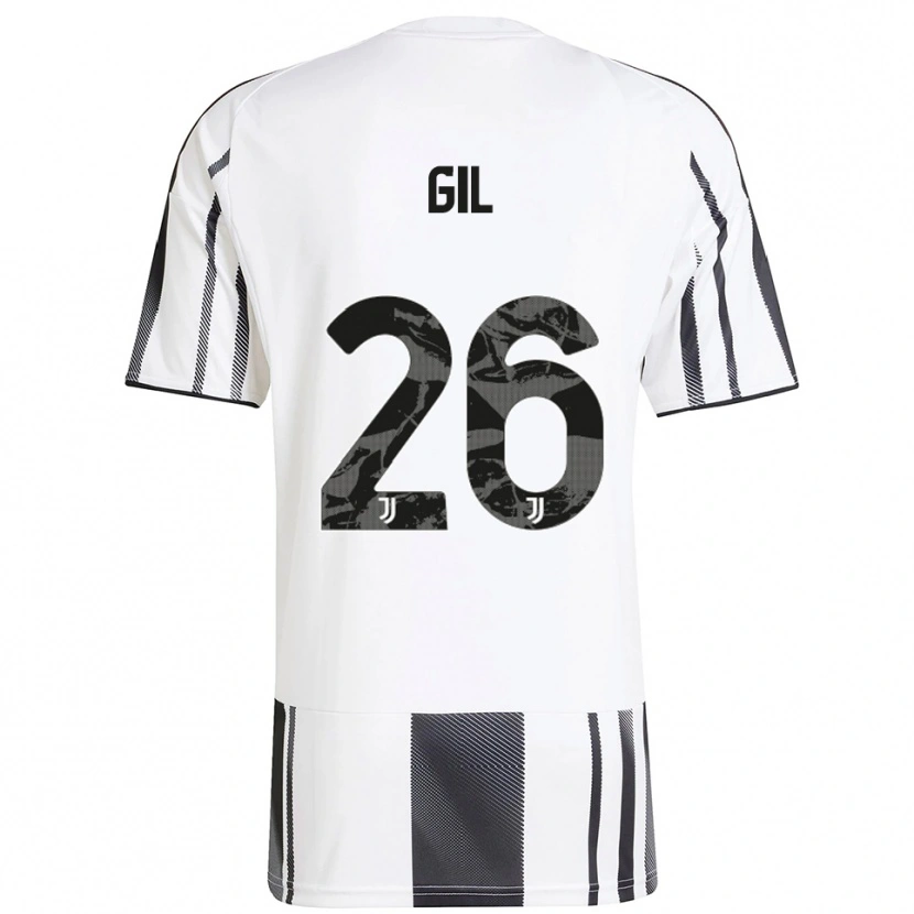 Danxen Kinder Javier Gil #26 Weiß Schwarz Heimtrikot Trikot 2025/26 T-Shirt