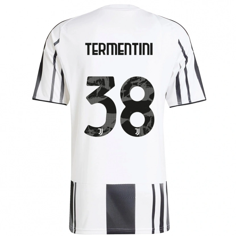 Danxen Kinder Giorgia Termentini #38 Weiß Schwarz Heimtrikot Trikot 2025/26 T-Shirt