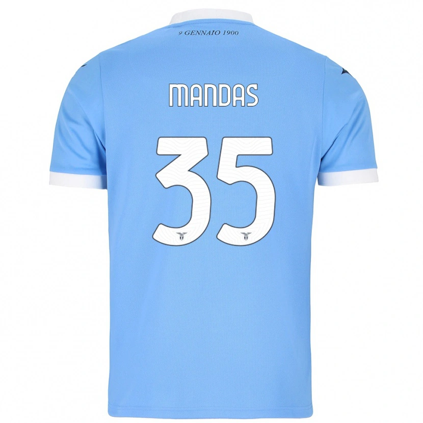 Danxen Kinder Christos Mandas #35 Himmelblau Weiß Heimtrikot Trikot 2025/26 T-Shirt