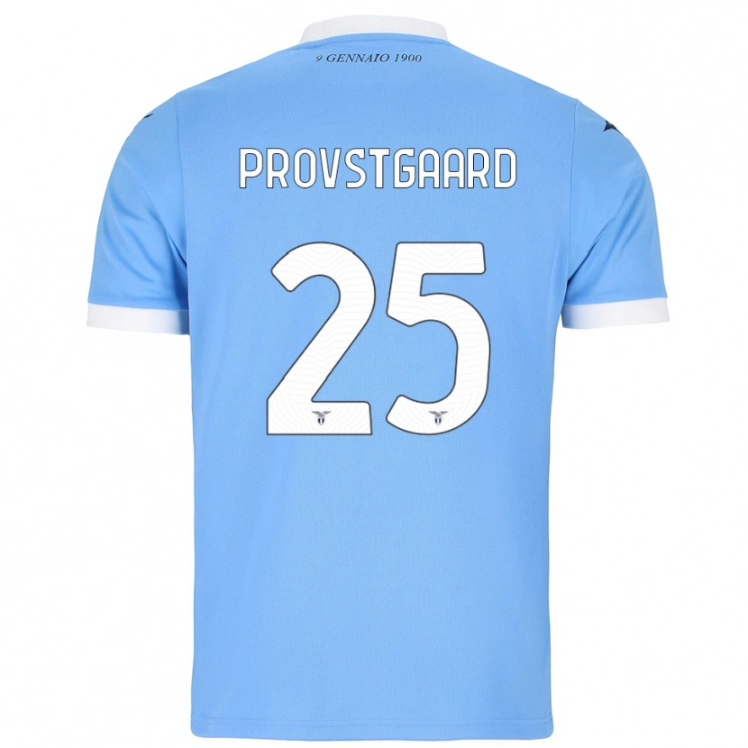 Danxen Kinder Oliver Provstgaard #25 Himmelblau Weiß Heimtrikot Trikot 2025/26 T-Shirt