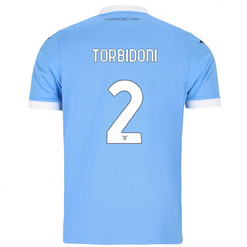 Danxen Kinder Marco Torbidoni #2 Himmelblau Weiß Heimtrikot Trikot 2025/26 T-Shirt