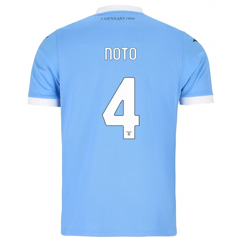 Danxen Kinder Pierpaolo Noto #4 Himmelblau Weiß Heimtrikot Trikot 2025/26 T-Shirt