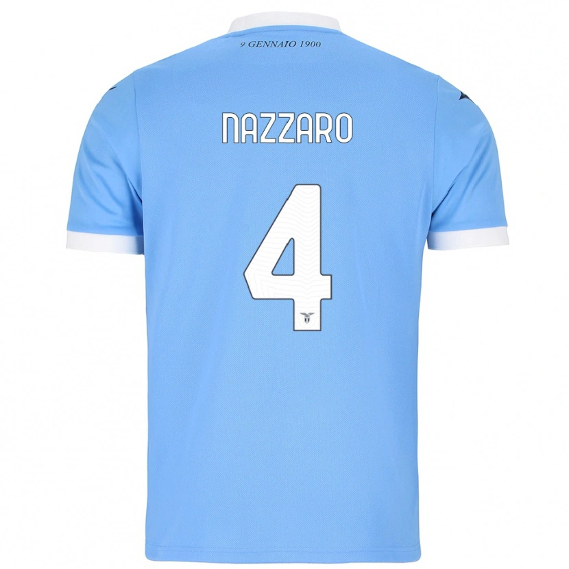 Danxen Kinder Marco Nazzaro #4 Himmelblau Weiß Heimtrikot Trikot 2025/26 T-Shirt