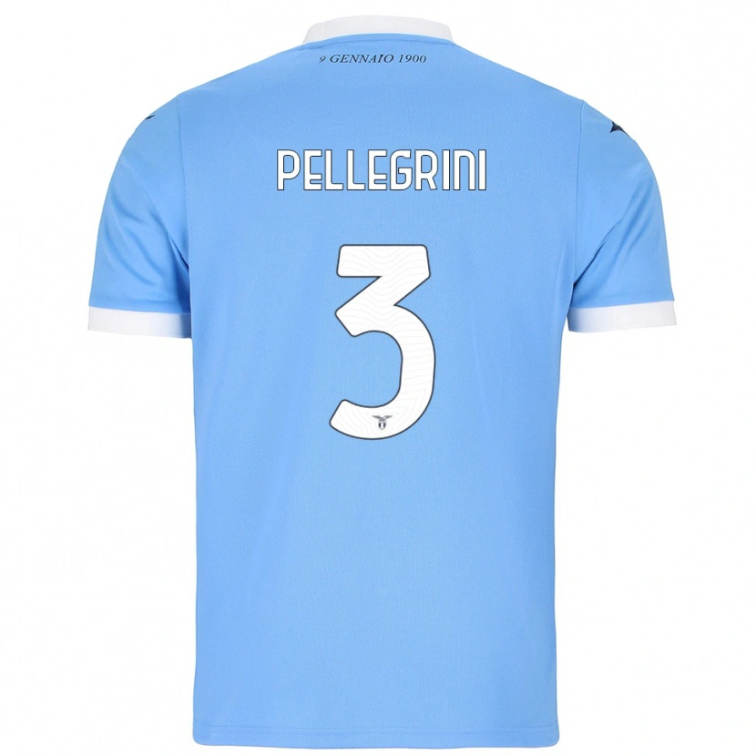 Danxen Kinder Luca Pellegrini #3 Himmelblau Weiß Heimtrikot Trikot 2025/26 T-Shirt