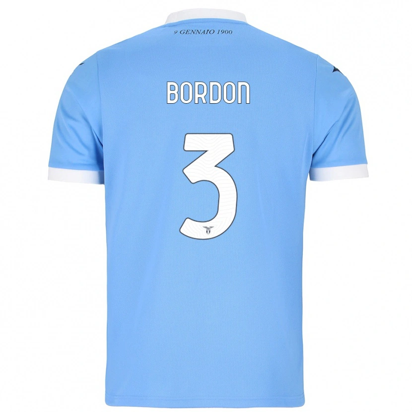 Danxen Kinder Ricardo Bordon #3 Himmelblau Weiß Heimtrikot Trikot 2025/26 T-Shirt