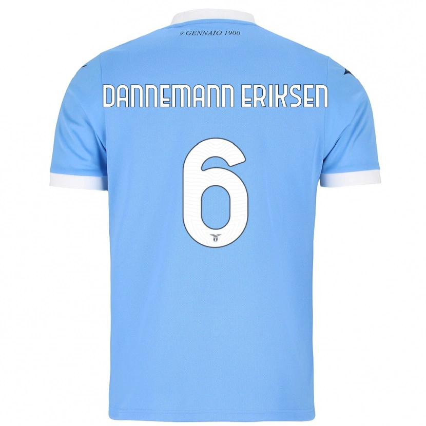 Danxen Kinder Louise Dannemann Eriksen #6 Himmelblau Weiß Heimtrikot Trikot 2025/26 T-Shirt