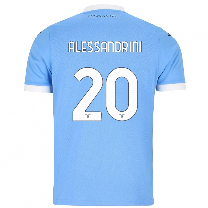 Danxen Kinder Fabrizio Alessandrini #20 Himmelblau Weiß Heimtrikot Trikot 2025/26 T-Shirt
