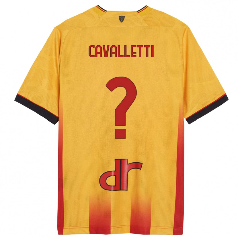 Danxen Kinder Cristian Cavalletti #0 Gelb Orange Heimtrikot Trikot 2025/26 T-Shirt