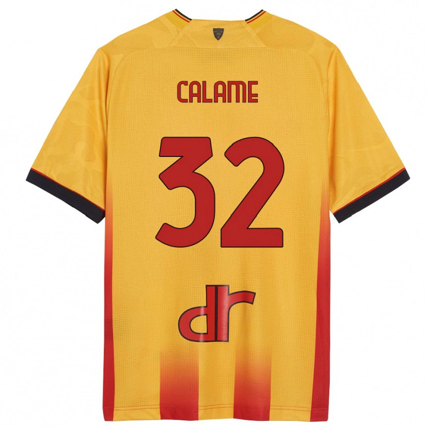 Danxen Kinder Marouane Calame #32 Gelb Orange Heimtrikot Trikot 2025/26 T-Shirt