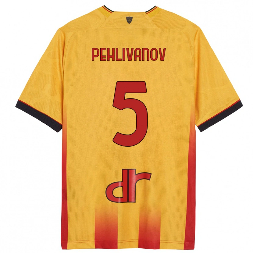 Danxen Kinder Cristian Pehlivanov #5 Gelb Orange Heimtrikot Trikot 2025/26 T-Shirt