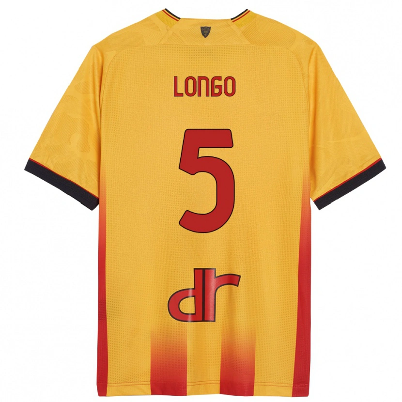 Danxen Kinder Francesco Longo #5 Gelb Orange Heimtrikot Trikot 2025/26 T-Shirt