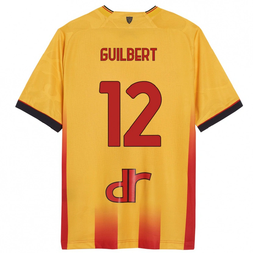 Danxen Kinder Frédéric Guilbert #12 Gelb Orange Heimtrikot Trikot 2025/26 T-Shirt