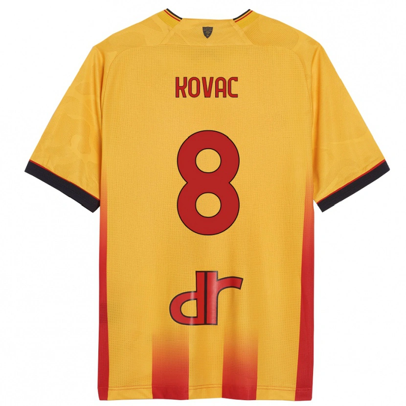 Danxen Kinder Niko Kovač #8 Gelb Orange Heimtrikot Trikot 2025/26 T-Shirt