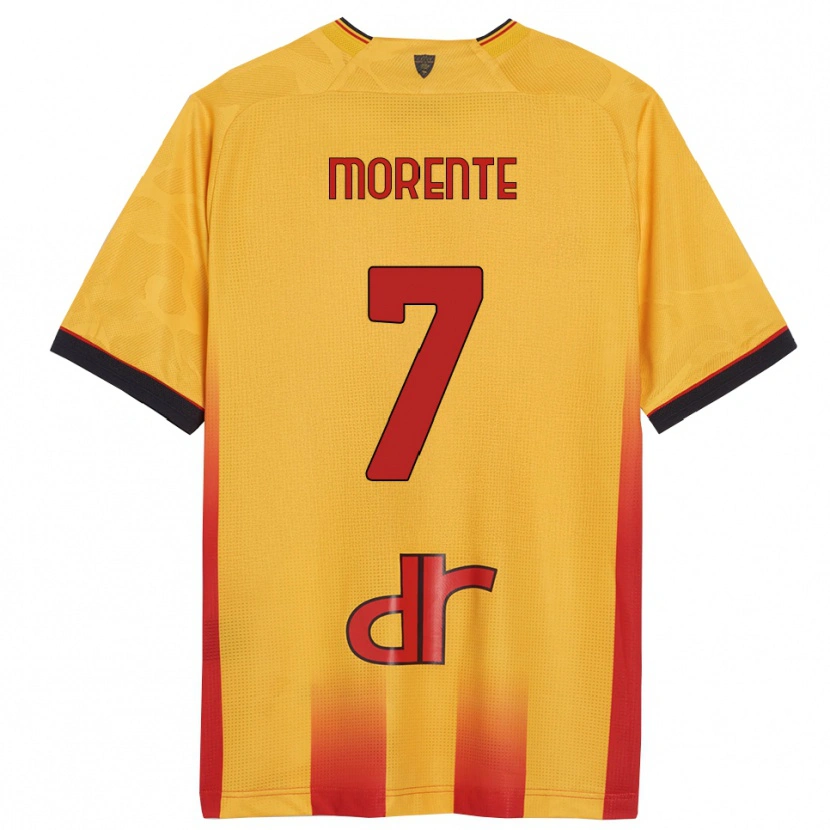 Danxen Kinder Tete Morente #7 Gelb Orange Heimtrikot Trikot 2025/26 T-Shirt