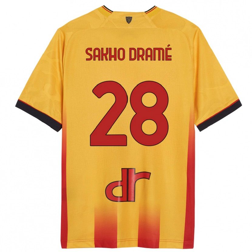 Danxen Kinder Samba Sakho Dramé #28 Gelb Orange Heimtrikot Trikot 2025/26 T-Shirt