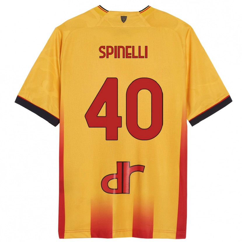 Danxen Kinder Nicolò Spinelli #40 Gelb Orange Heimtrikot Trikot 2025/26 T-Shirt