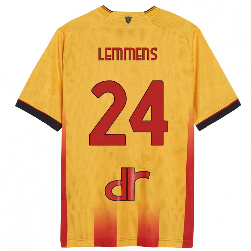 Danxen Kinder Mats Lemmens #24 Gelb Orange Heimtrikot Trikot 2025/26 T-Shirt