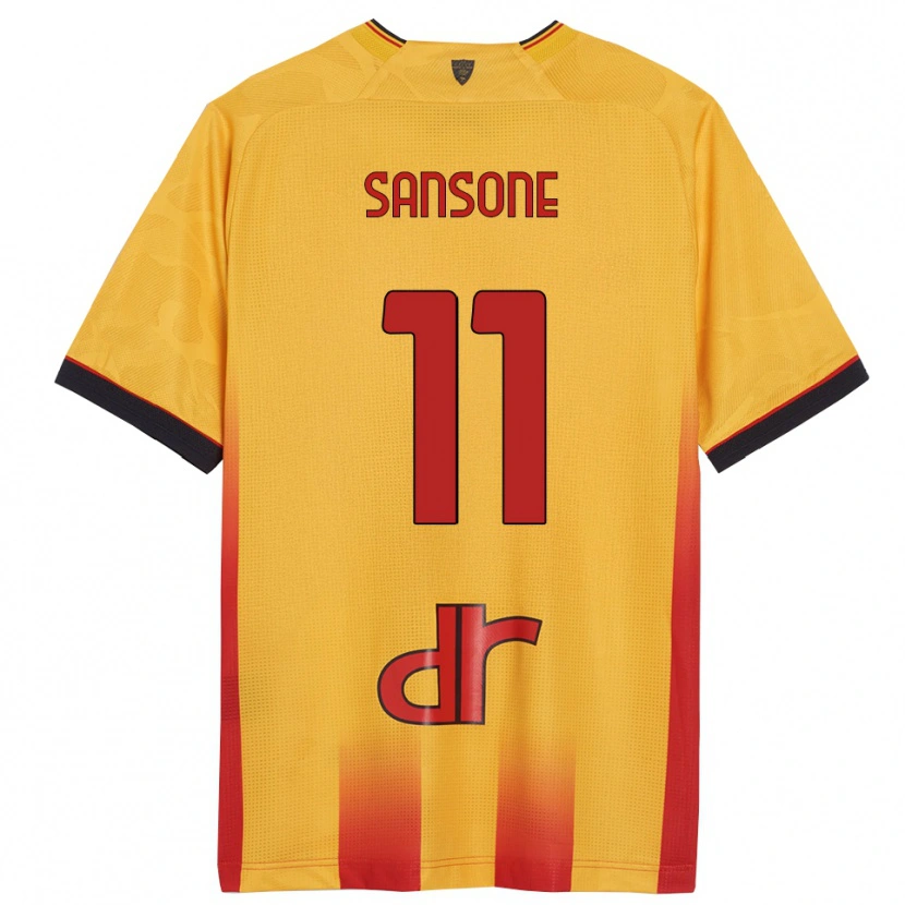 Danxen Kinder Nicola Sansone #11 Gelb Orange Heimtrikot Trikot 2025/26 T-Shirt