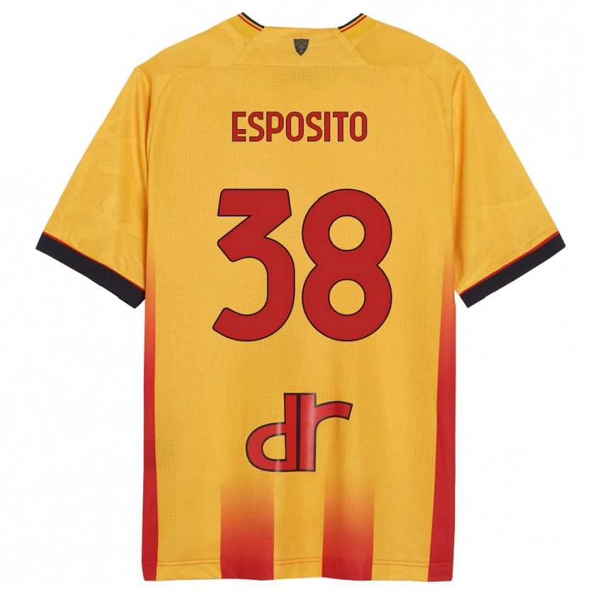 Danxen Kinder Pasquale Esposito #38 Gelb Orange Heimtrikot Trikot 2025/26 T-Shirt