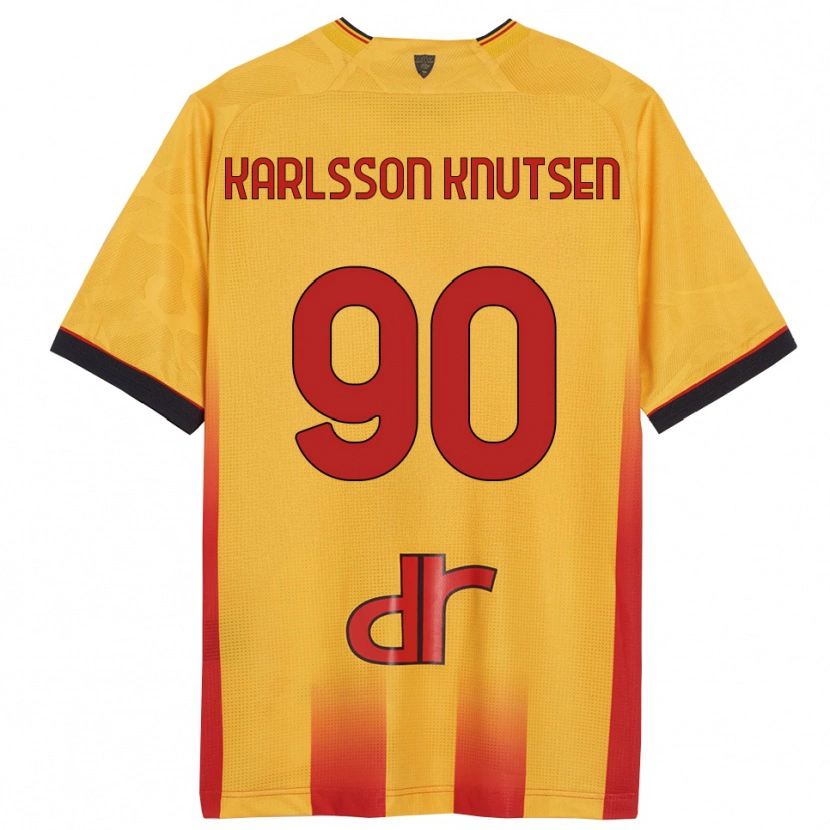 Danxen Kinder Storm Karlsson Knutsen #90 Gelb Orange Heimtrikot Trikot 2025/26 T-Shirt