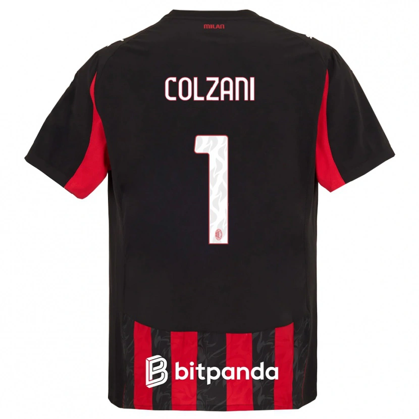 Danxen Kinder Edoardo Colzani #1 Rot Schwarz Heimtrikot Trikot 2025/26 T-Shirt