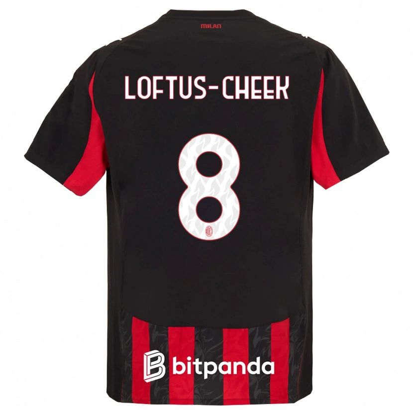Danxen Kinder Ruben Loftus-Cheek #8 Rot Schwarz Heimtrikot Trikot 2025/26 T-Shirt