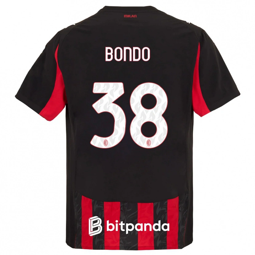 Danxen Kinder Warren Bondo #38 Rot Schwarz Heimtrikot Trikot 2025/26 T-Shirt