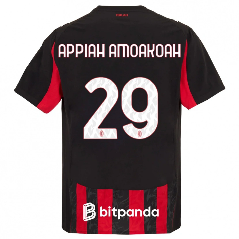 Danxen Kinder Karen Appiah Amoakoah #29 Rot Schwarz Heimtrikot Trikot 2025/26 T-Shirt
