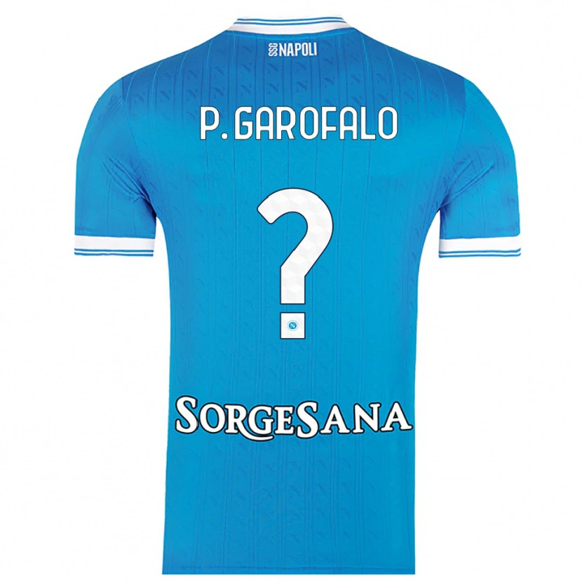 Danxen Kinder Pasquale Garofalo #0 Himmelblau Weiß Heimtrikot Trikot 2025/26 T-Shirt