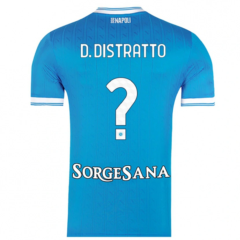 Danxen Kinder Donato Distratto #0 Himmelblau Weiß Heimtrikot Trikot 2025/26 T-Shirt