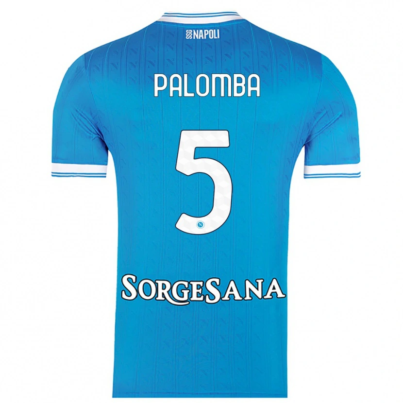 Danxen Kinder Fabio Palomba #5 Himmelblau Weiß Heimtrikot Trikot 2025/26 T-Shirt