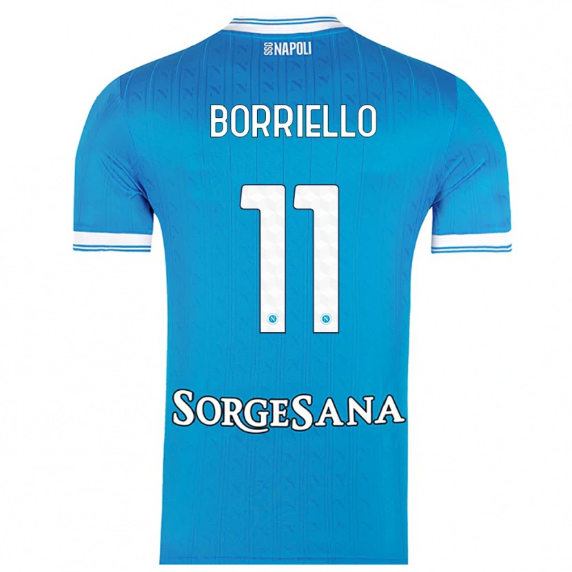 Danxen Kinder Salvatore Borriello #11 Himmelblau Weiß Heimtrikot Trikot 2025/26 T-Shirt