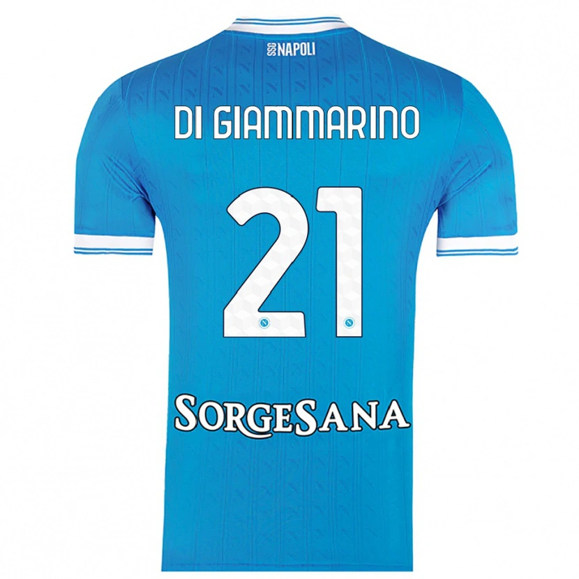 Danxen Kinder Virginia Di Giammarino #21 Himmelblau Weiß Heimtrikot Trikot 2025/26 T-Shirt