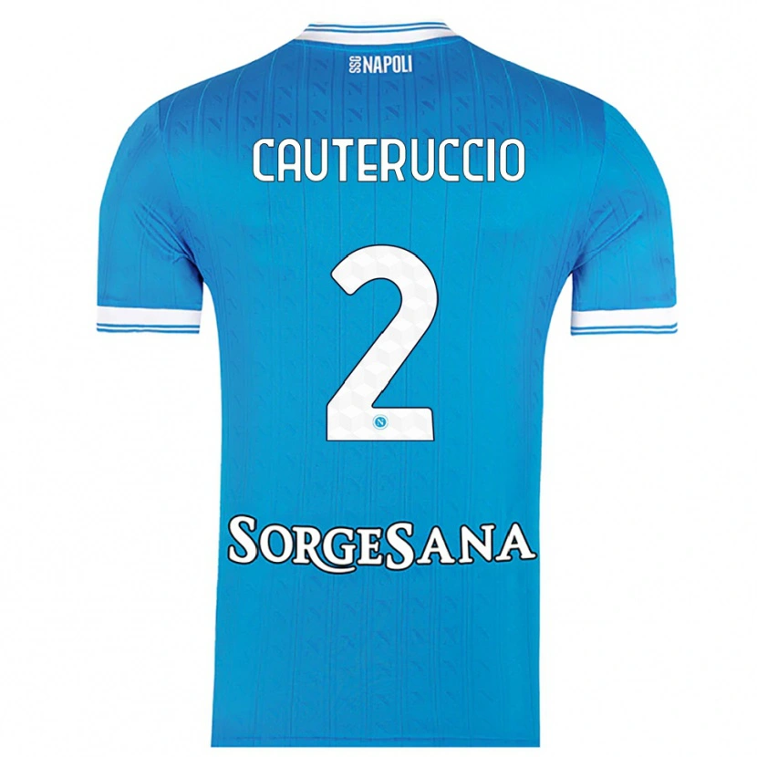 Danxen Kinder Walter Cauteruccio #2 Himmelblau Weiß Heimtrikot Trikot 2025/26 T-Shirt