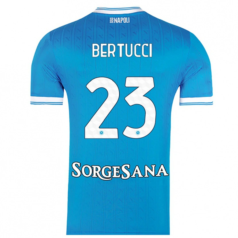 Danxen Kinder Sofia Bertucci #23 Himmelblau Weiß Heimtrikot Trikot 2025/26 T-Shirt