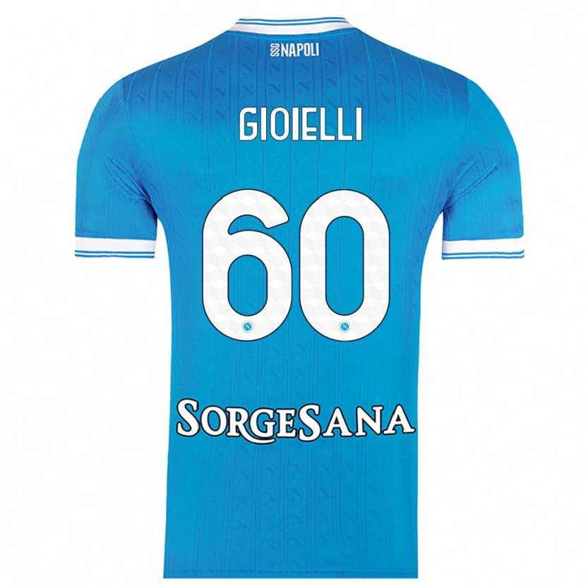 Danxen Kinder Francesco Gioielli #60 Himmelblau Weiß Heimtrikot Trikot 2025/26 T-Shirt