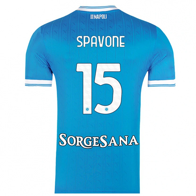 Danxen Kinder Alessandro Spavone #15 Himmelblau Weiß Heimtrikot Trikot 2025/26 T-Shirt