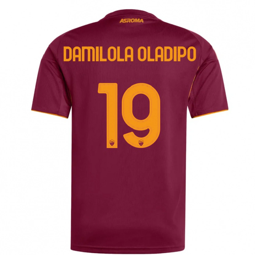 Danxen Kinder Shukurat Damilola Oladipo #19 Burgunderrot Orange Heimtrikot Trikot 2025/26 T-Shirt