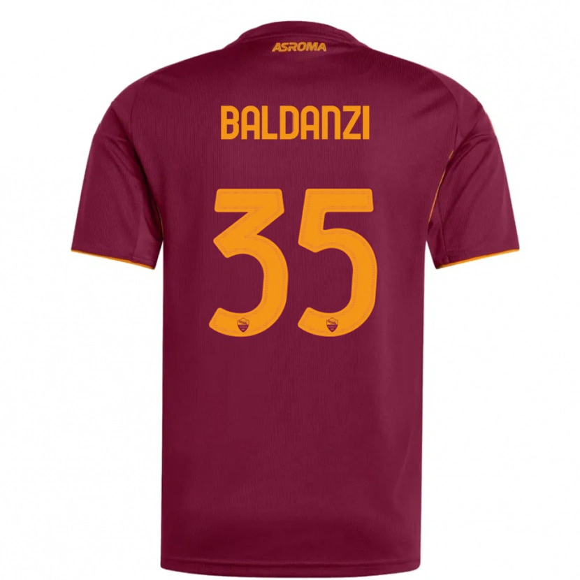 Danxen Kinder Tommaso Baldanzi #35 Burgunderrot Orange Heimtrikot Trikot 2025/26 T-Shirt